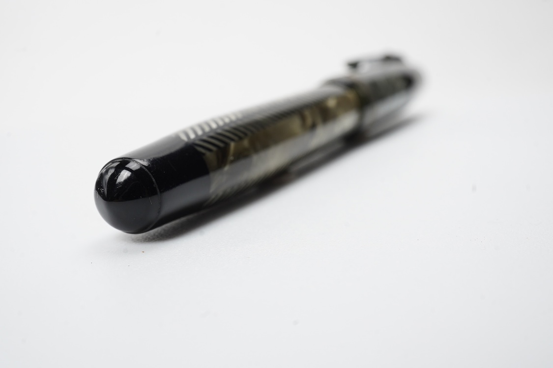 A Parker Challenger in silver and black with 'sword' clip fitted with 14ct. gold nib - USA
